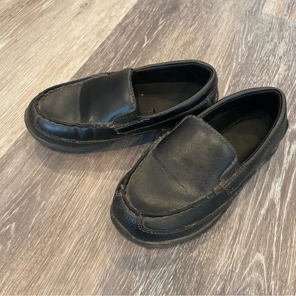 PERRY ELLIS Toddler Boys Black Faux Leather Loafers Size 12 - Picture 2 of 8